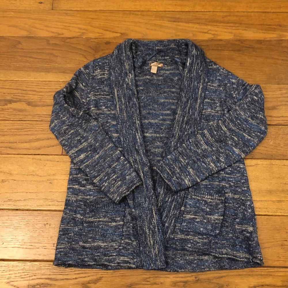 Large White Stag Open Cardigan